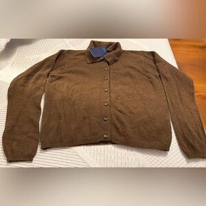 Brandy Melville Chocolate Brown Cardigan